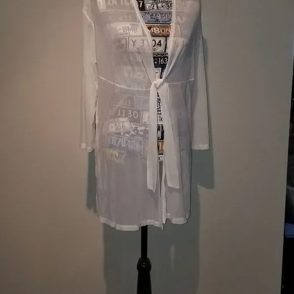 White cover up by J Valdi size L - Picture 8 of 9